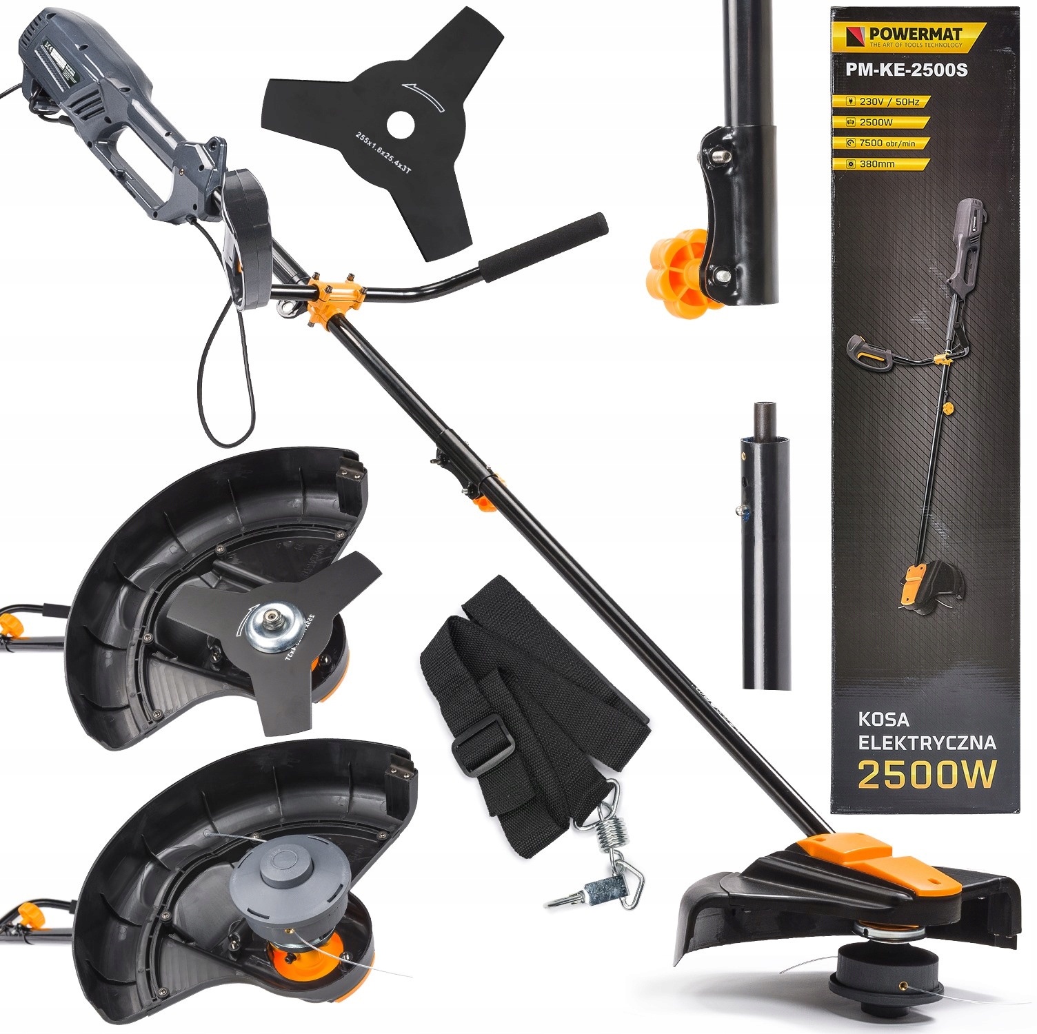 Elektrický krovinorez Powermat 170 cm 6,7 kg 2500 W